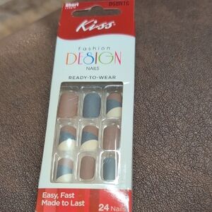 Kiss Fashion Design Nails - Brown and Blue Set